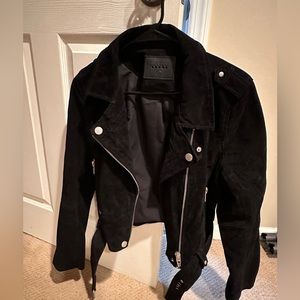 Blank suede motorcycle jacket